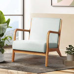 Artiss Armchair Fabric Grey Olive - Furniture > Living Room