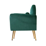 Artiss Armchair Green Velvet Caroline - Furniture > Living Room
