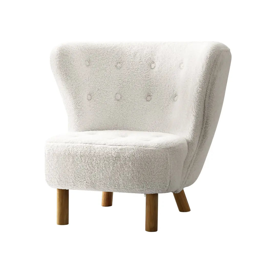 Artiss Armchair Lounge Accent Chair Armchairs Couch Chairs Sofa Bedroom White - Furniture > Living Room
