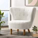Artiss Armchair Lounge Accent Chair Armchairs Couch Chairs Sofa Bedroom White - Furniture > Living Room