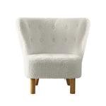 Artiss Armchair Lounge Accent Chair Armchairs Couch Chairs Sofa Bedroom White - Furniture > Living Room