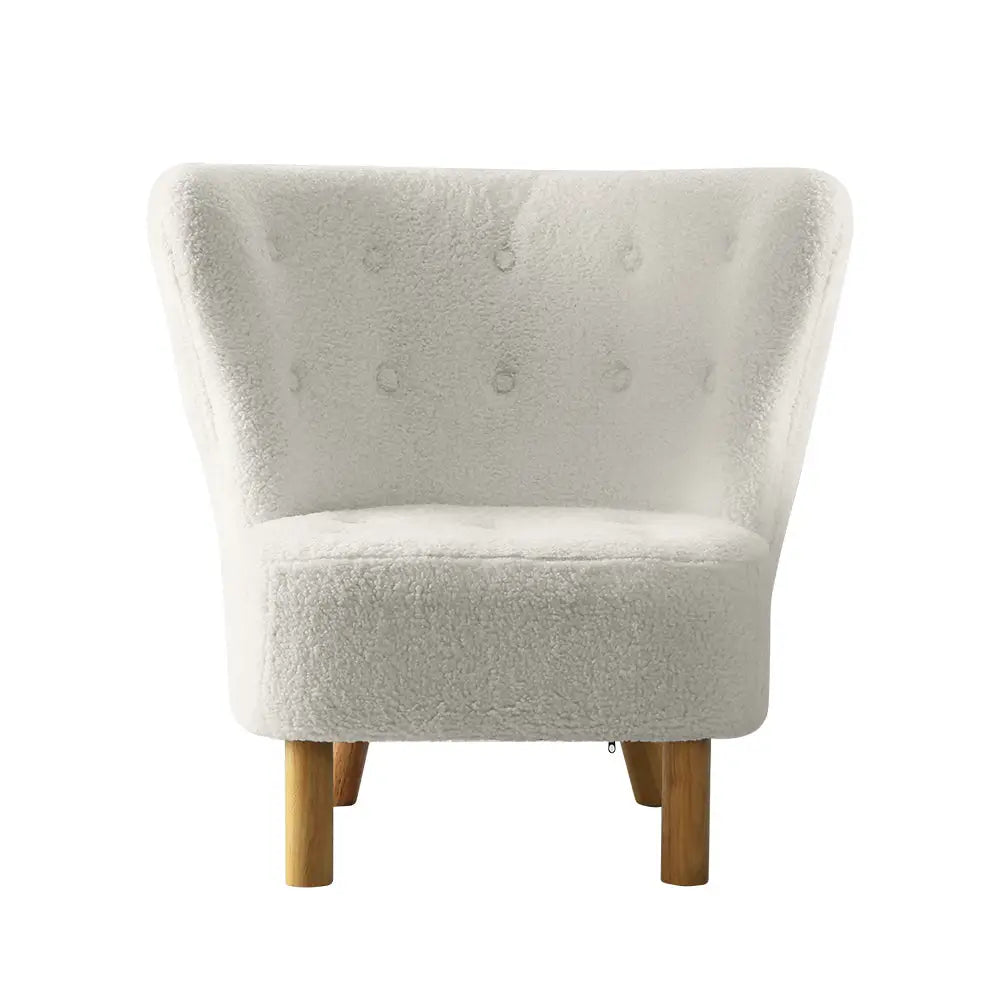 Artiss Armchair Lounge Accent Chair Armchairs Couch Chairs Sofa Bedroom White - Furniture > Living Room