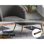 Artiss Armchair Lounge Chair Accent Chairs Arm Armchairs Sherpa Boucle Charcoal - Furniture > Living Room