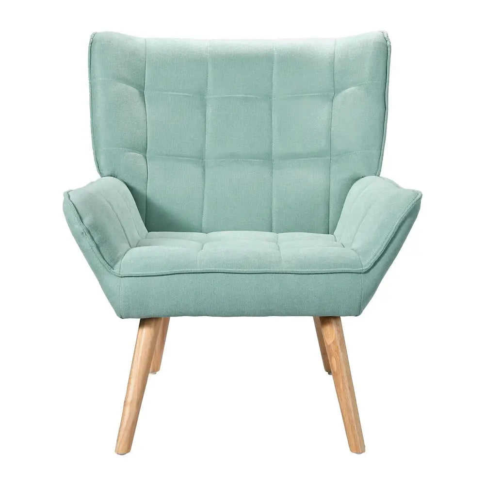 Artiss Armchair Lounge Chair Accent Chairs Sofa Linen Fabric Cushion Seat Blue - Furniture > Bar Stools & Chairs