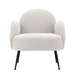 Artiss Armchair Lounge Chair Armchairs Accent Arm Chairs Sherpa Boucle White - Furniture > Living Room