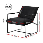 Artiss Armchair Lounge Chair Sling Black - Furniture > Bar Stools & Chairs > Arm Chairs & Recliners