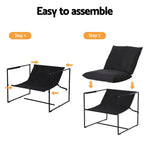 Artiss Armchair Lounge Chair Sling Black - Furniture > Bar Stools & Chairs > Arm Chairs & Recliners