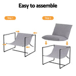 Artiss Armchair Lounge Chair Sling Grey - Furniture > Bar Stools & Chairs > Arm Chairs & Recliners