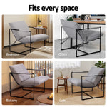 Artiss Armchair Lounge Chair Sling Grey - Furniture > Bar Stools & Chairs > Arm Chairs & Recliners
