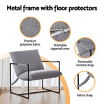 Artiss Armchair Lounge Chair Sling Grey - Furniture > Bar Stools & Chairs > Arm Chairs & Recliners