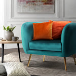 Artiss Armchair Lounge Sofa Arm Chair Accent Chairs Armchairs Couch Velvet Green - Furniture > Living Room