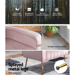 Artiss Armchair Pink Velvet Kate - Furniture > Living Room