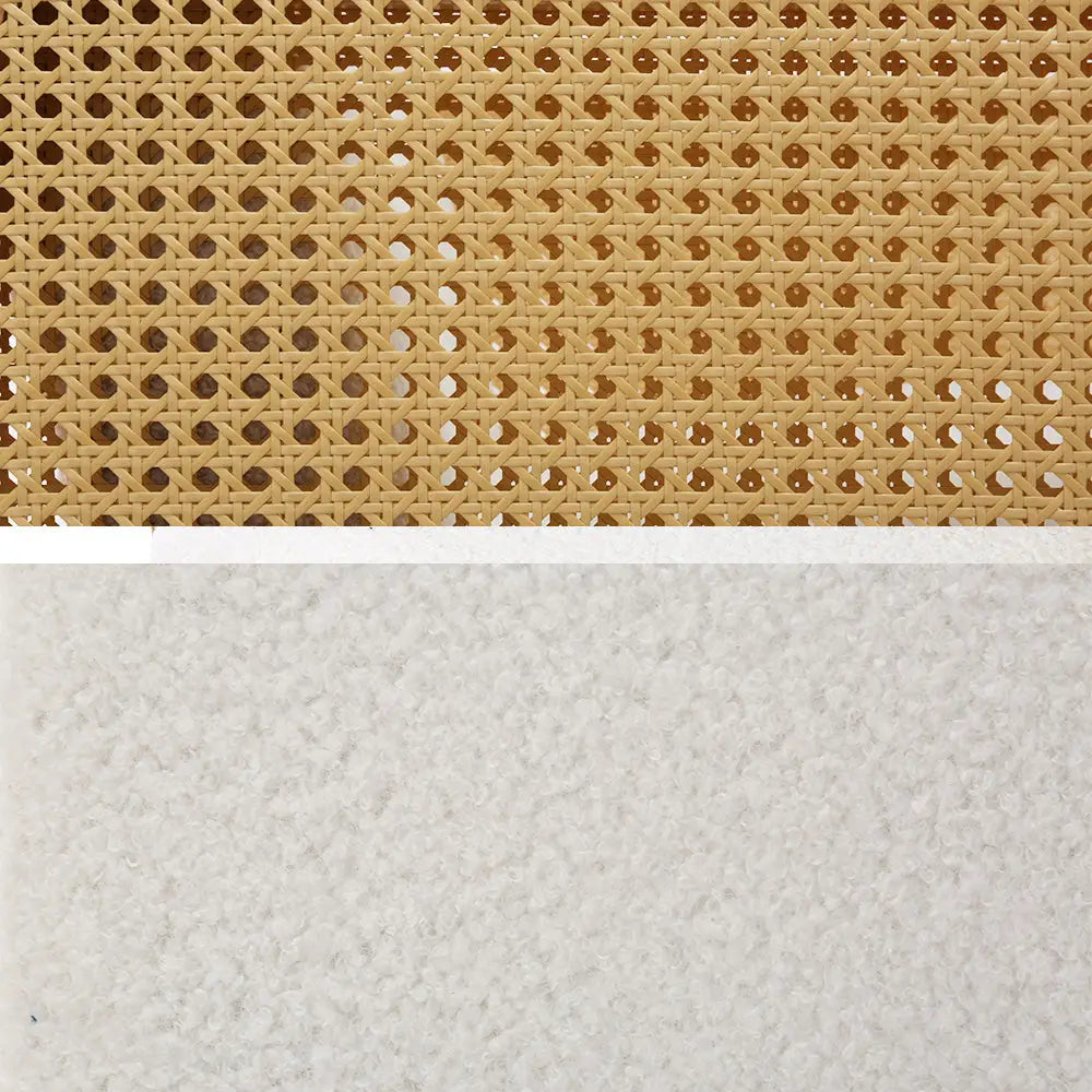 Artiss Armchair Rocking Chair Boucle Rattan White - Furniture > Bar Stools & Chairs > Arm Chairs & Recliners