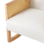 Artiss Armchair Rocking Chair Boucle Rattan White - Furniture > Bar Stools & Chairs > Arm Chairs & Recliners
