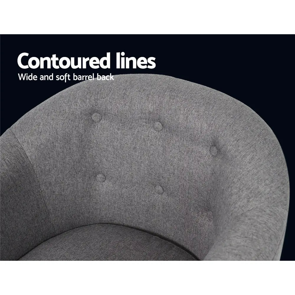 Artiss Armchair Tub Chair Grey Adora - Furniture > Living Room