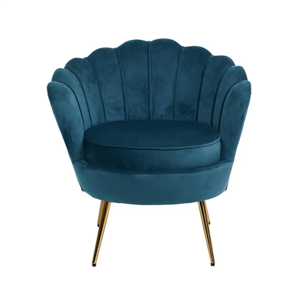 Artiss Armchair Velvet Blue Callista - Furniture > Bar Stools & Chairs > Arm Chairs & Recliners