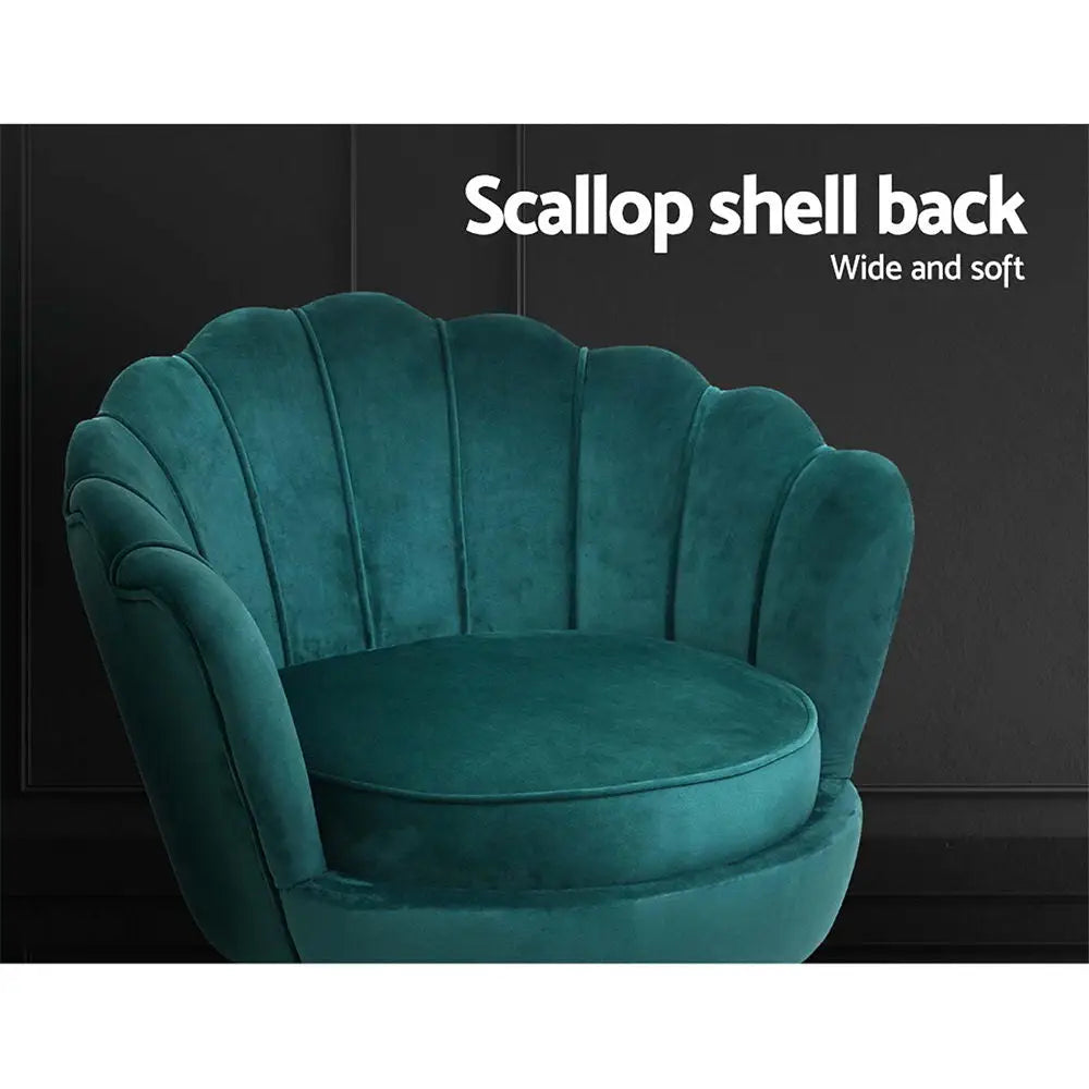 Artiss Armchair Velvet Green Callista - Furniture > Living Room