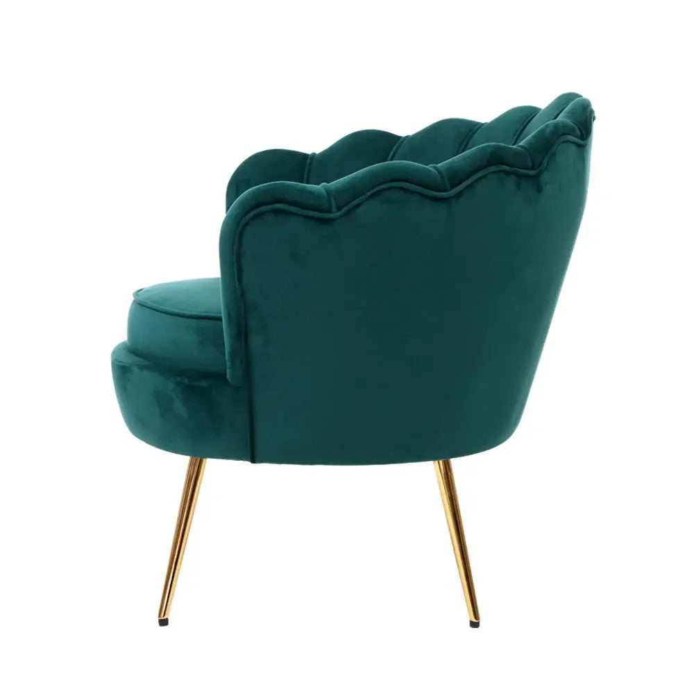 Artiss Armchair Velvet Green Callista - Furniture > Living Room