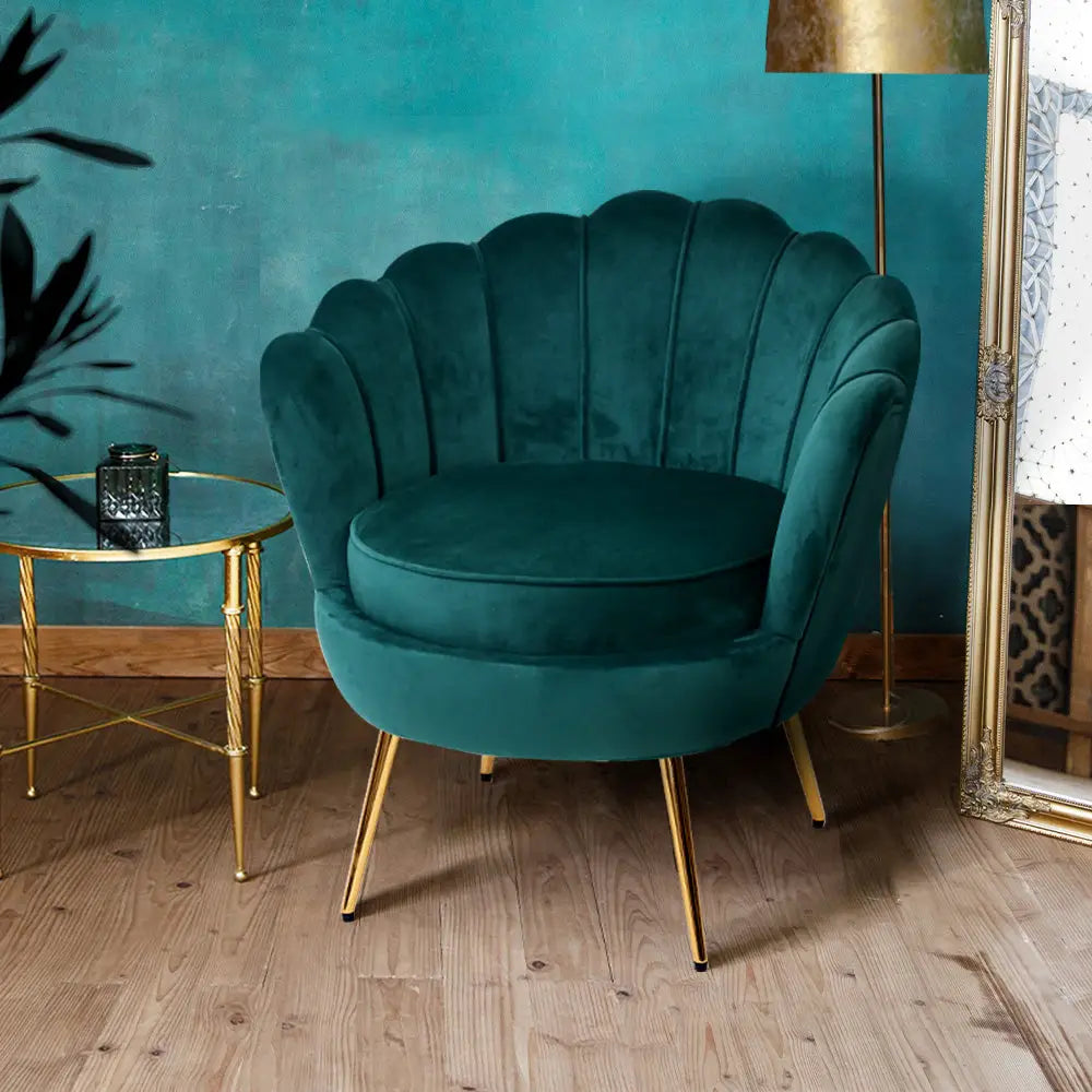Artiss Armchair Velvet Green Callista - Furniture > Living Room
