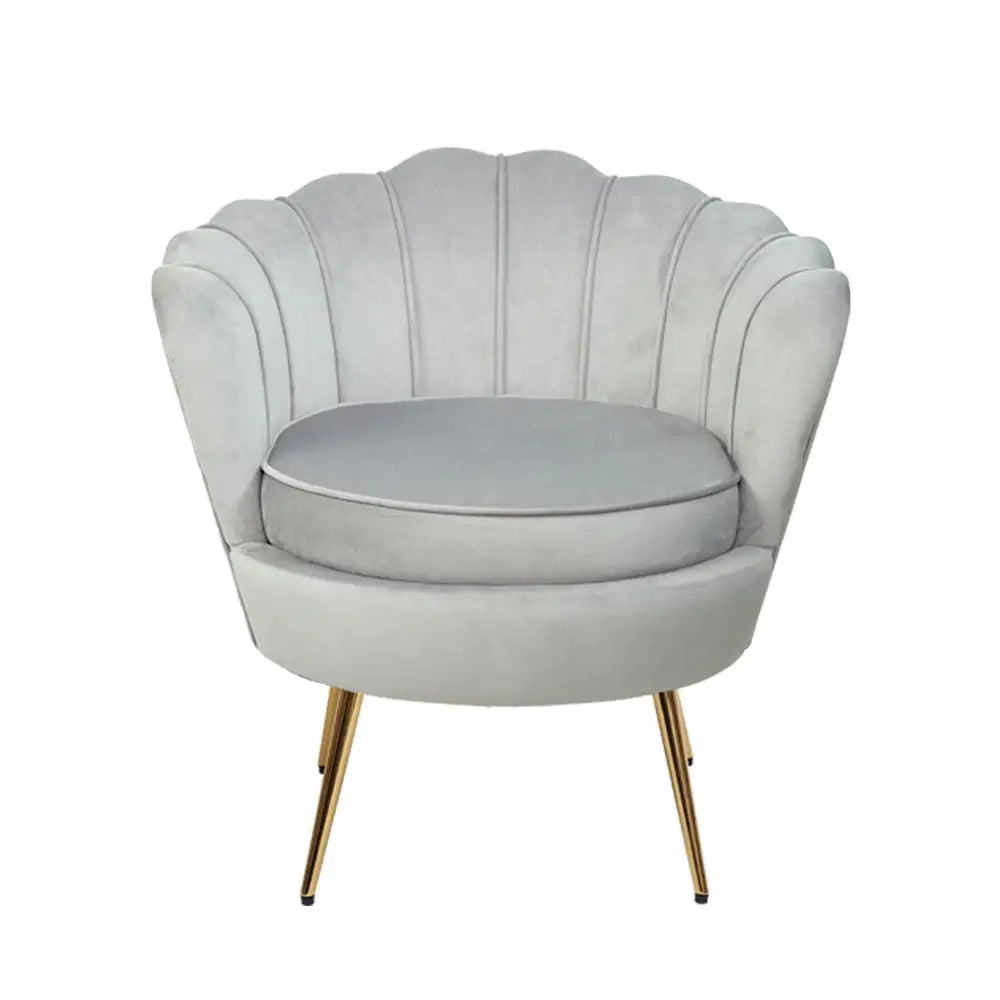 Artiss Armchair Velvet Grey Callista - Furniture > Living Room