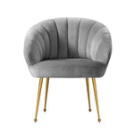 Artiss Armchair Velvet Grey Eloise - Furniture > Living Room