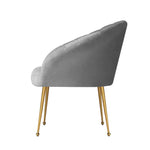 Artiss Armchair Velvet Grey Eloise - Furniture > Living Room