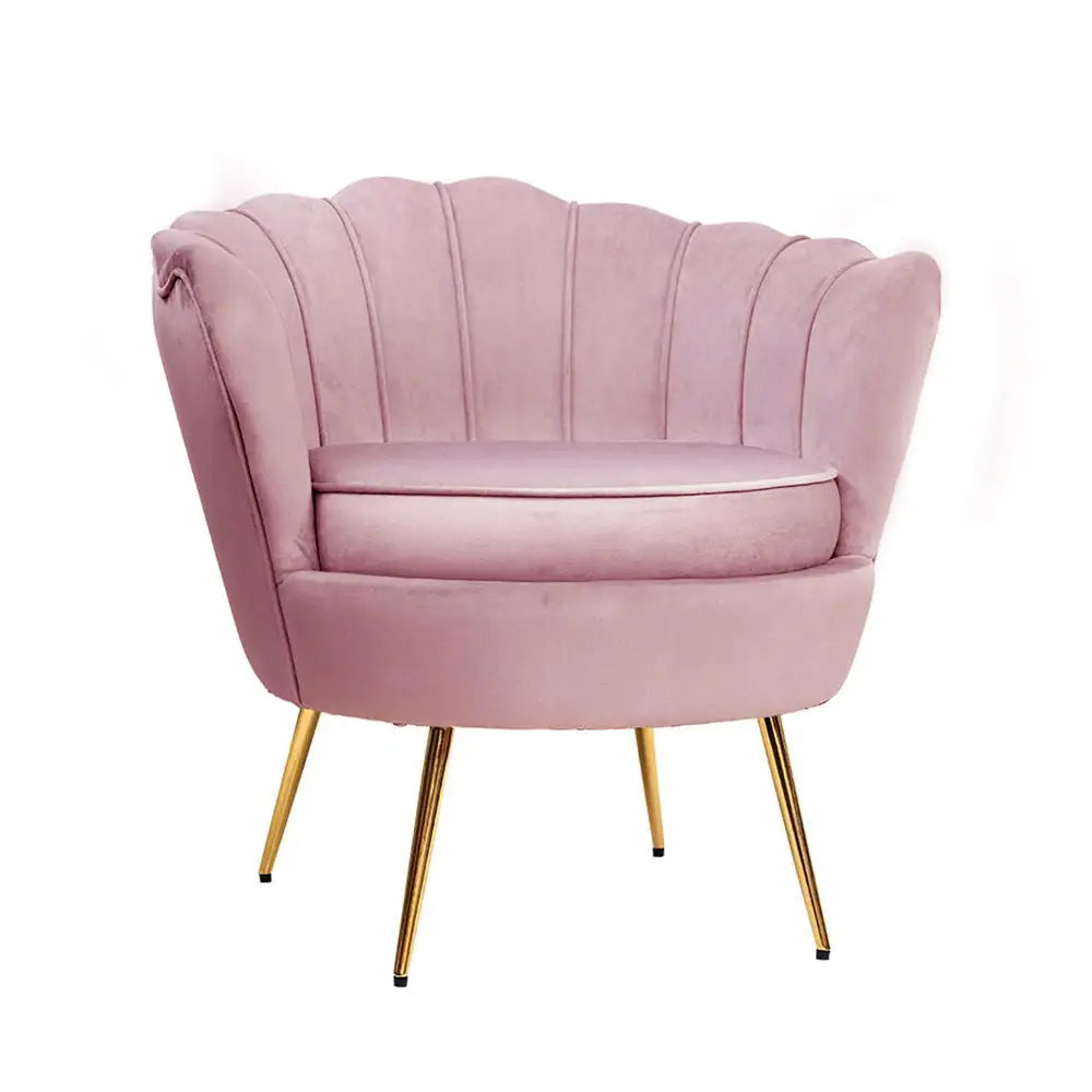 Artiss Armchair Velvet Pink Callista - Furniture > Living Room
