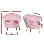 Artiss Armchair Velvet Pink Callista - Furniture > Living Room