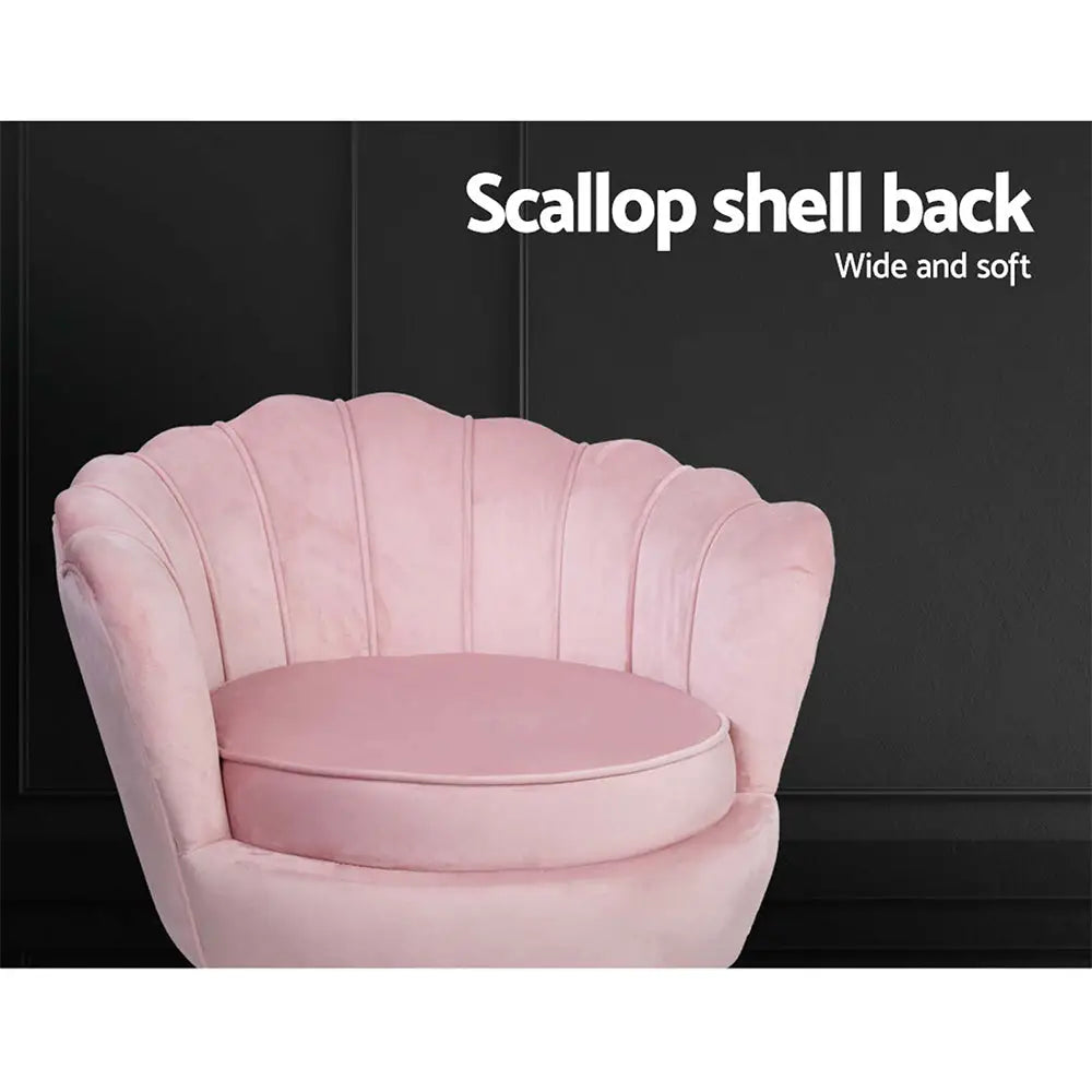Artiss Armchair Velvet Pink Callista - Furniture > Living Room
