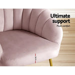 Artiss Armchair Velvet Pink Eloise - Furniture > Living Room