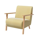 Artiss Armchair Velvet Yellow Olie - Furniture > Bar Stools & Chairs > Arm Chairs & Recliners