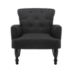 Artiss Armchair Wingback Charcoal Lothair - Furniture > Bar Stools & Chairs