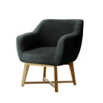 Artiss Aston Tub Accent Chair Charcoal - Furniture > Bar Stools & Chairs > Arm Chairs & Recliners