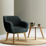 Artiss Aston Tub Accent Chair Charcoal - Furniture > Bar Stools & Chairs > Arm Chairs & Recliners