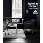 Artiss Aston Tub Accent Chair Charcoal - Furniture > Bar Stools & Chairs > Arm Chairs & Recliners
