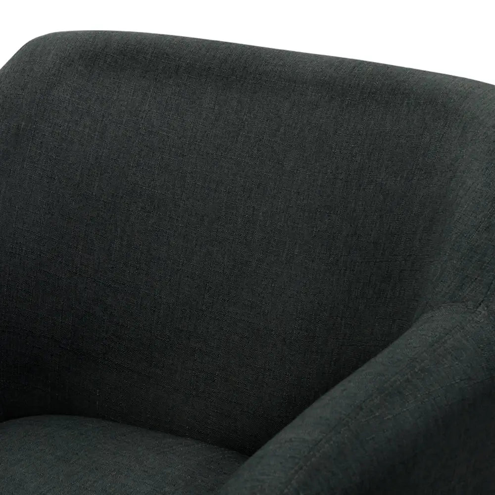 Artiss Aston Tub Accent Chair Charcoal - Furniture > Bar Stools & Chairs > Arm Chairs & Recliners