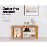 Artiss Bamboo Shoe Rack Bench - Furniture > Living Room