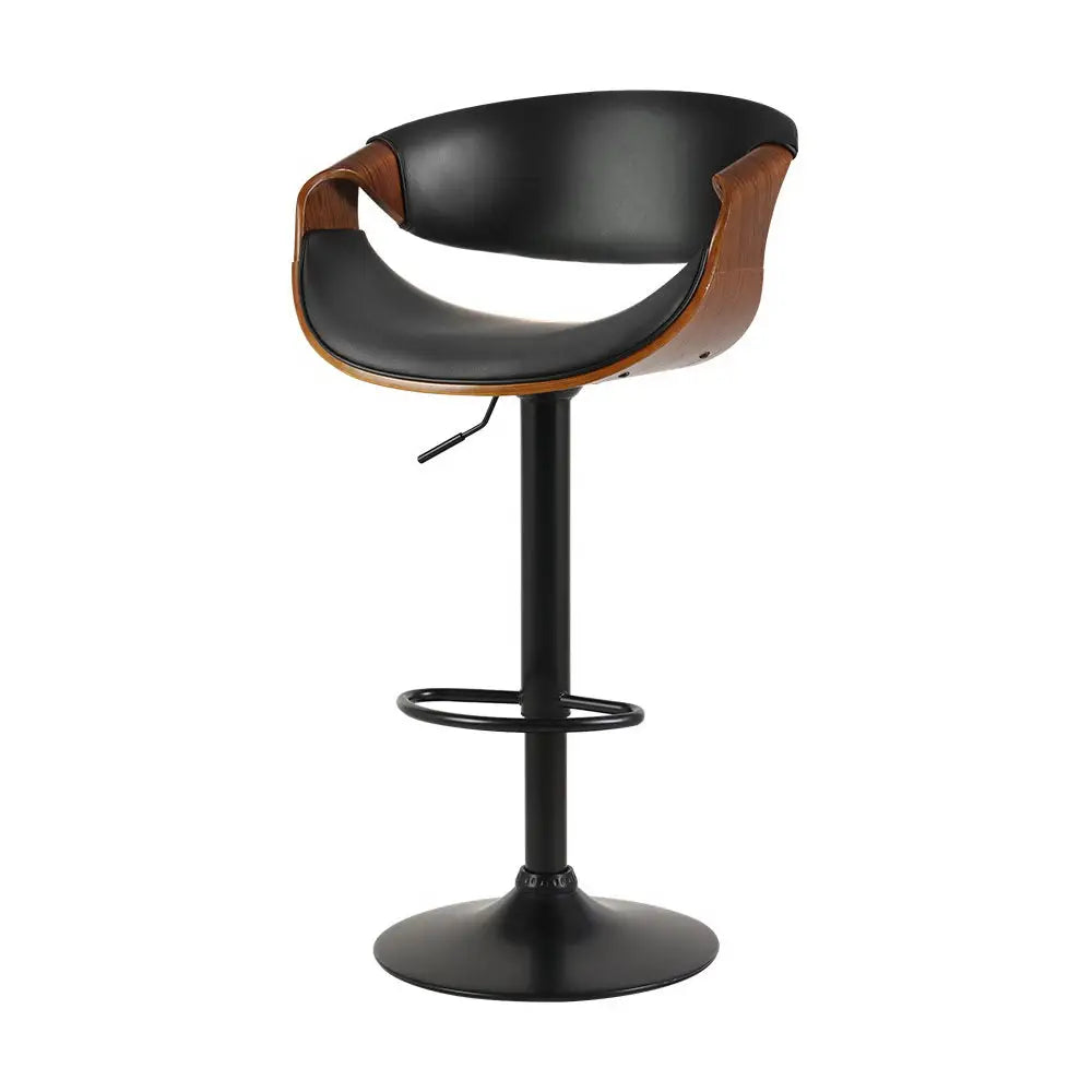 Artiss Bar Stools Gas Lift Leather w/Armrest - Furniture > Bar Stools & Chairs > Table & Bar Stools