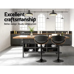 Artiss Bar Stools Gas Lift Leather w/Armrest - Furniture > Bar Stools & Chairs > Table & Bar Stools
