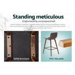 Artiss Bar Stools Kitchen Counter Barstools Leather Wooden Chairs x2 - Furniture > Bar Stools & Chairs