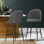 Artiss Bar Stools Kitchen Counter Barstools Sherpa Metal Chairs x2 - Furniture > Bar Stools & Chairs