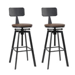 Artiss Bar Stools Kitchen Counter Chairs Vintage Metal Chairs x2 - Furniture > Bar Stools & Chairs