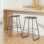 Artiss Bar Stools Kitchen Counter Stools Metal Chairs x2 - Furniture > Bar Stools & Chairs > Table & Bar Stools