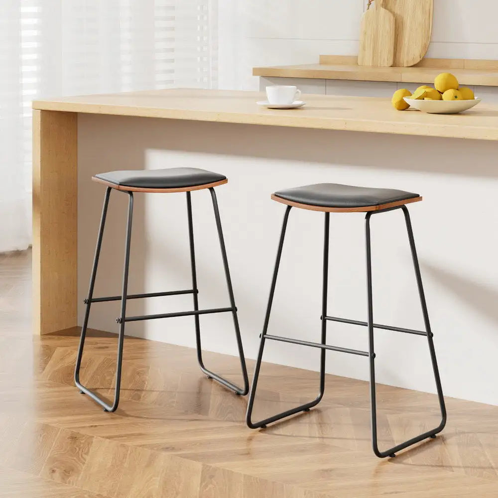 Artiss Bar Stools Kitchen Counter Stools Metal Chairs x2 - Furniture > Bar Stools & Chairs > Table & Bar Stools