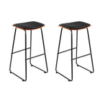 Artiss Bar Stools Kitchen Counter Stools Metal Chairs x2 - Furniture > Bar Stools & Chairs > Table & Bar Stools