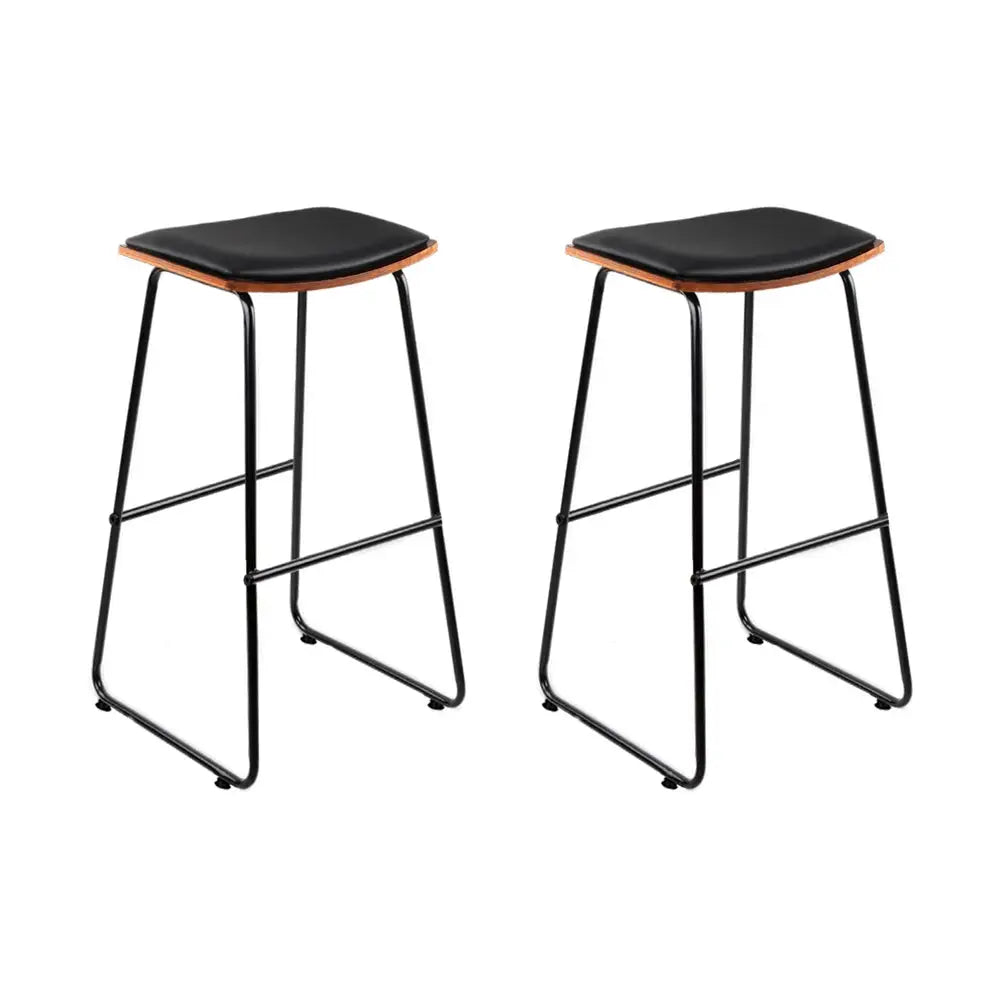 Artiss Bar Stools Kitchen Counter Stools Metal Chairs x2 - Furniture > Bar Stools & Chairs > Table & Bar Stools