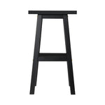 Artiss Bar Stools Kitchen Counter Stools Wooden Chairs Black x2 - Furniture > Bar Stools & Chairs