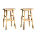Artiss Bar Stools Kitchen Counter Stools Wooden Chairs Natural x2 - Furniture > Bar Stools & Chairs