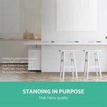 Artiss Bar Stools Kitchen Counter Stools Wooden Chairs White x2 - Furniture > Bar Stools & Chairs