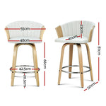 Artiss Bar Stools Kitchen Leather Barstools Swivel Counter Chairs x2 - Furniture > Bar Stools & Chairs